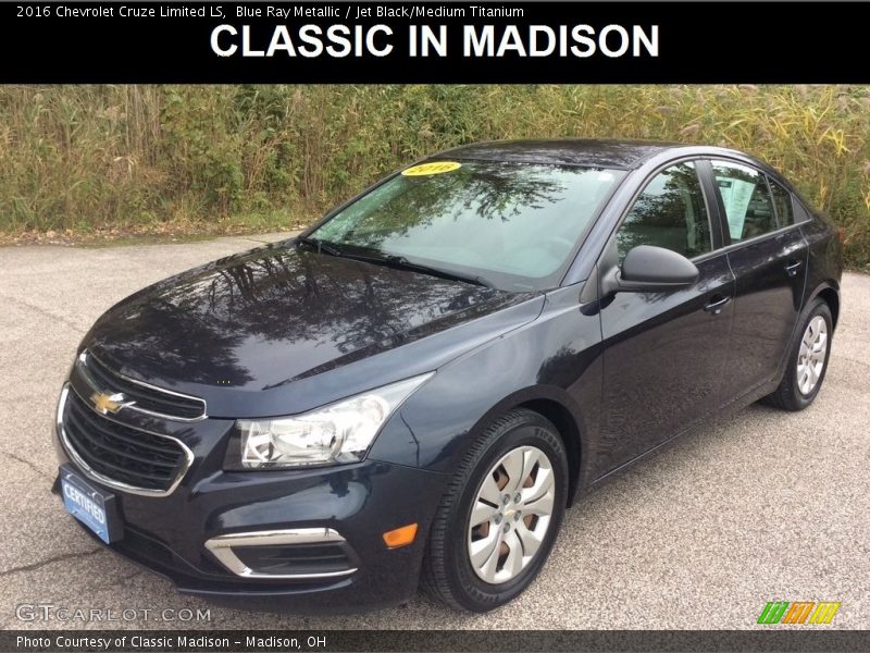 Blue Ray Metallic / Jet Black/Medium Titanium 2016 Chevrolet Cruze Limited LS