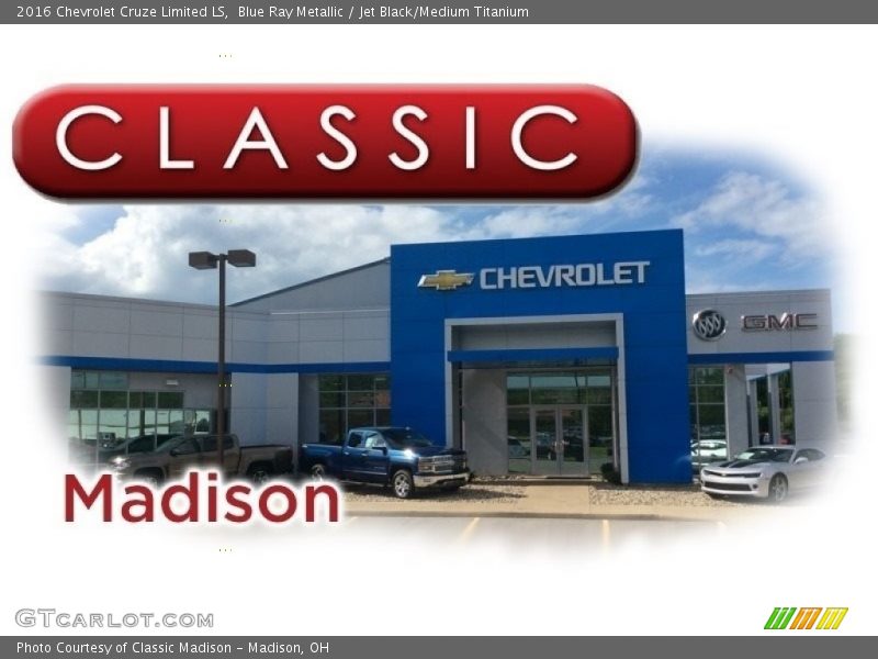 Blue Ray Metallic / Jet Black/Medium Titanium 2016 Chevrolet Cruze Limited LS