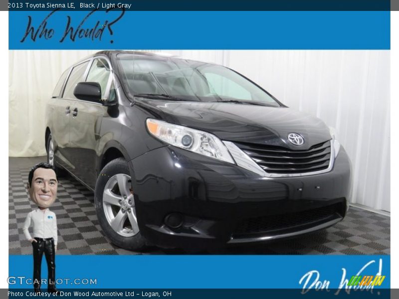 Black / Light Gray 2013 Toyota Sienna LE