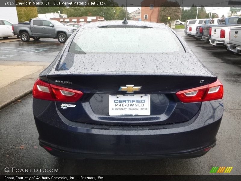 Blue Velvet Metallic / Jet Black 2016 Chevrolet Malibu LT