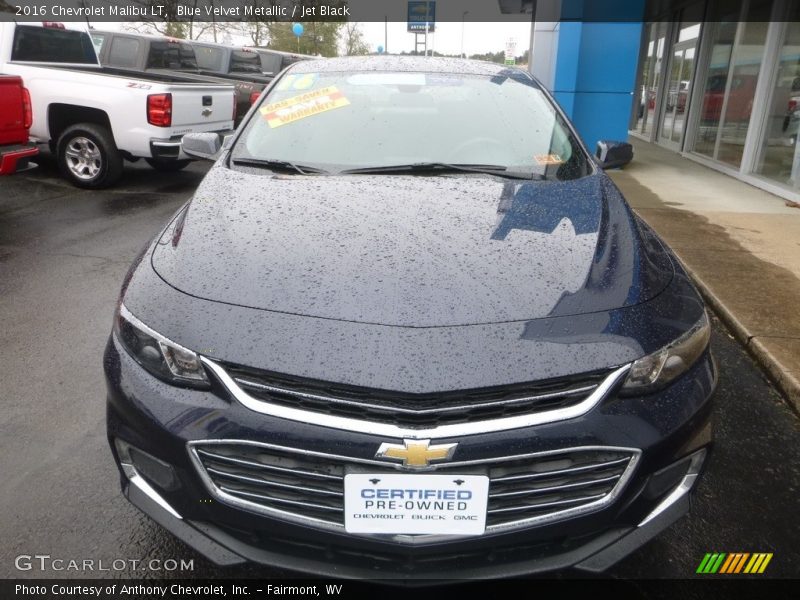 Blue Velvet Metallic / Jet Black 2016 Chevrolet Malibu LT
