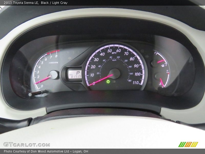 Black / Light Gray 2013 Toyota Sienna LE