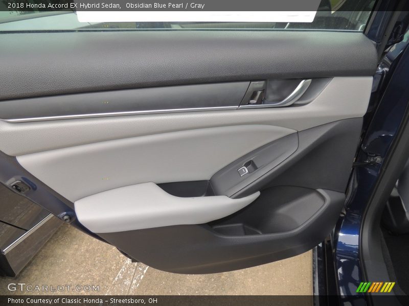 Obsidian Blue Pearl / Gray 2018 Honda Accord EX Hybrid Sedan