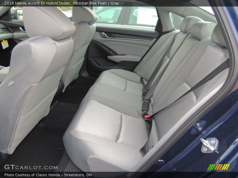 Obsidian Blue Pearl / Gray 2018 Honda Accord EX Hybrid Sedan