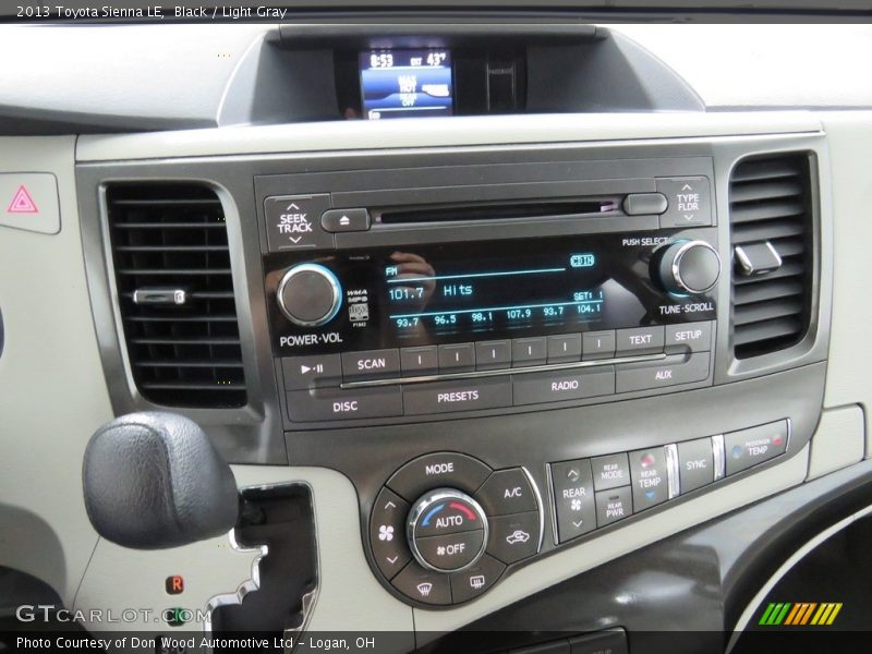 Black / Light Gray 2013 Toyota Sienna LE