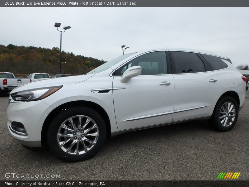 White Frost Tricoat / Dark Galvanized 2018 Buick Enclave Essence AWD