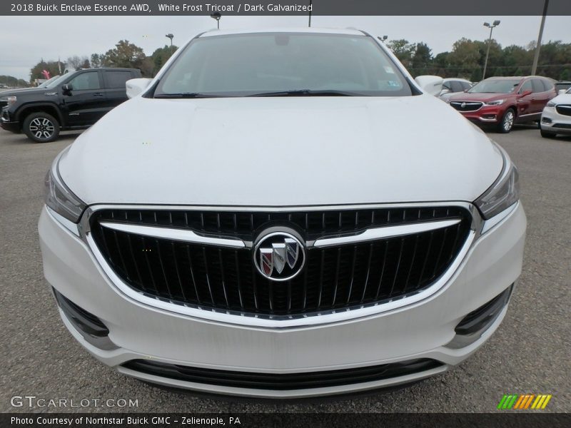 White Frost Tricoat / Dark Galvanized 2018 Buick Enclave Essence AWD