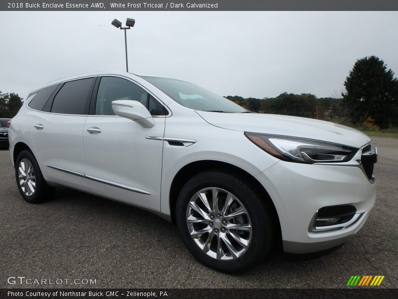White Frost Tricoat / Dark Galvanized 2018 Buick Enclave Essence AWD