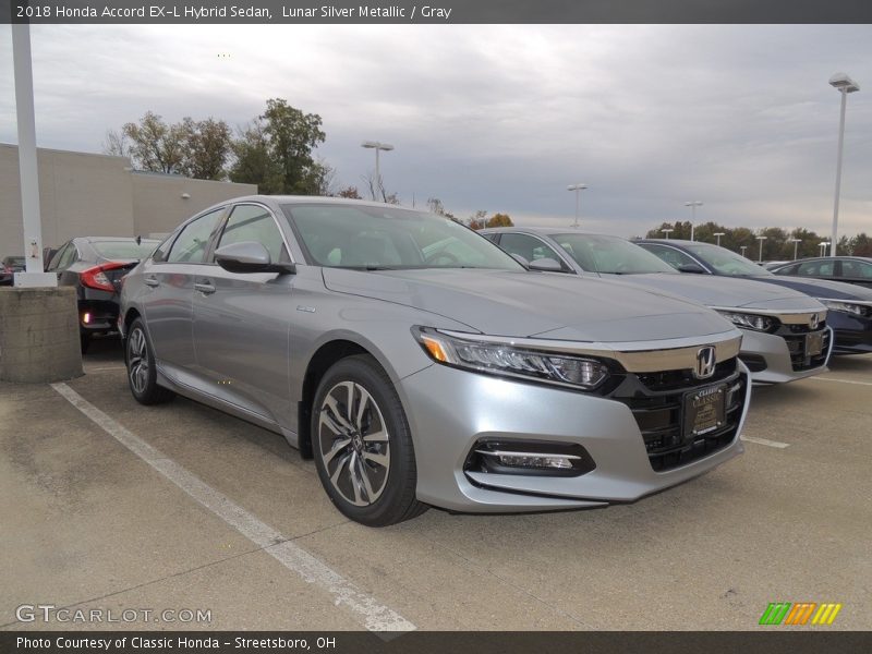 Lunar Silver Metallic / Gray 2018 Honda Accord EX-L Hybrid Sedan