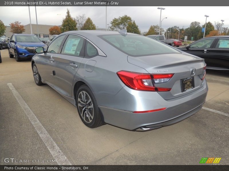 Lunar Silver Metallic / Gray 2018 Honda Accord EX-L Hybrid Sedan