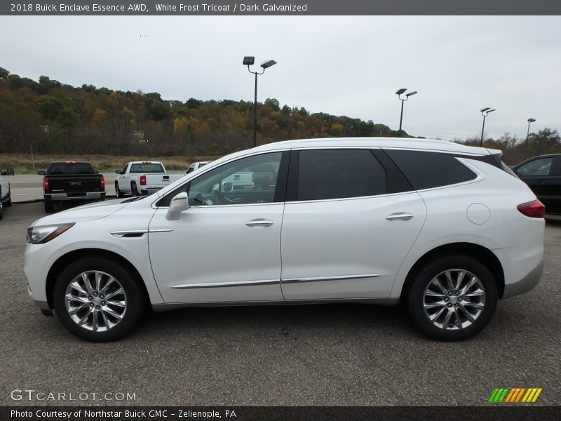 White Frost Tricoat / Dark Galvanized 2018 Buick Enclave Essence AWD