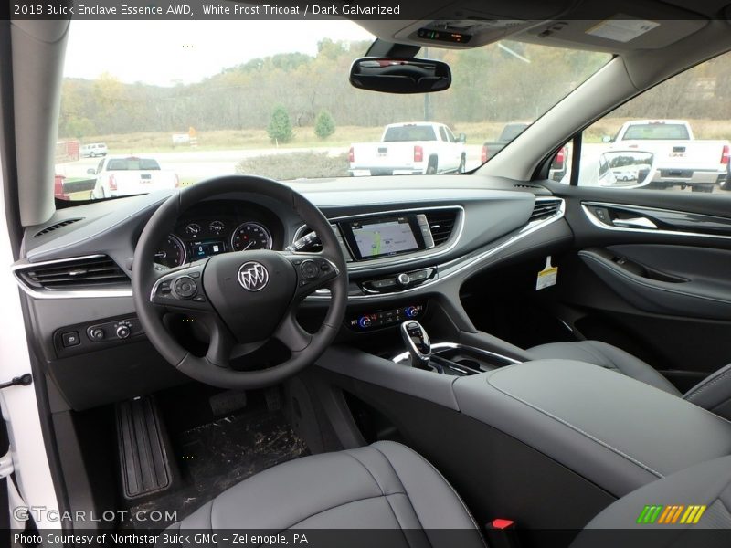 White Frost Tricoat / Dark Galvanized 2018 Buick Enclave Essence AWD