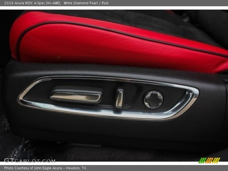 White Diamond Pearl / Red 2019 Acura MDX A Spec SH-AWD