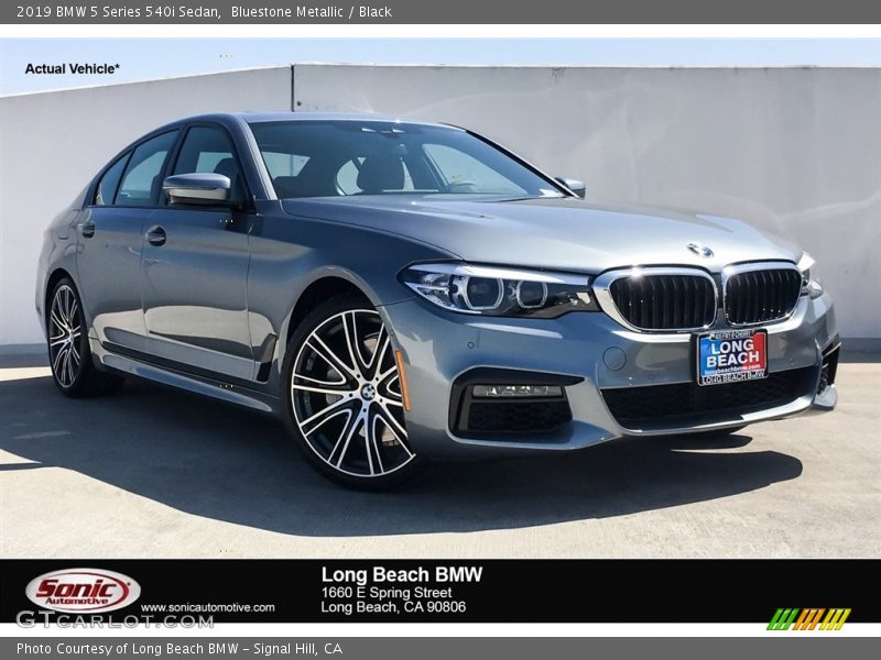Bluestone Metallic / Black 2019 BMW 5 Series 540i Sedan