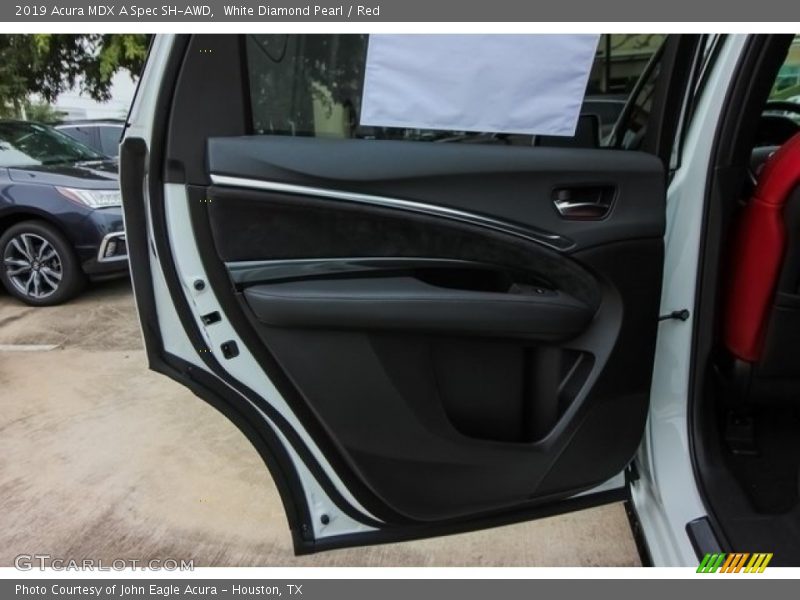 White Diamond Pearl / Red 2019 Acura MDX A Spec SH-AWD