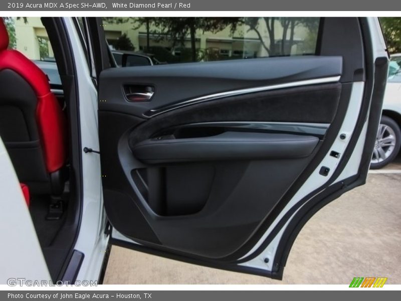 White Diamond Pearl / Red 2019 Acura MDX A Spec SH-AWD