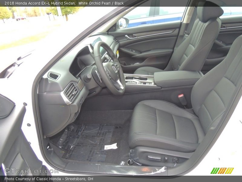 White Orchid Pearl / Black 2018 Honda Accord EX-L Hybrid Sedan