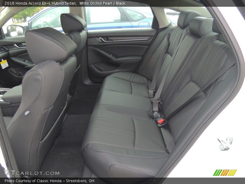White Orchid Pearl / Black 2018 Honda Accord EX-L Hybrid Sedan
