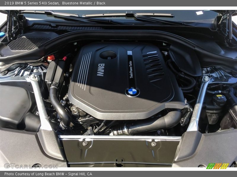 Bluestone Metallic / Black 2019 BMW 5 Series 540i Sedan