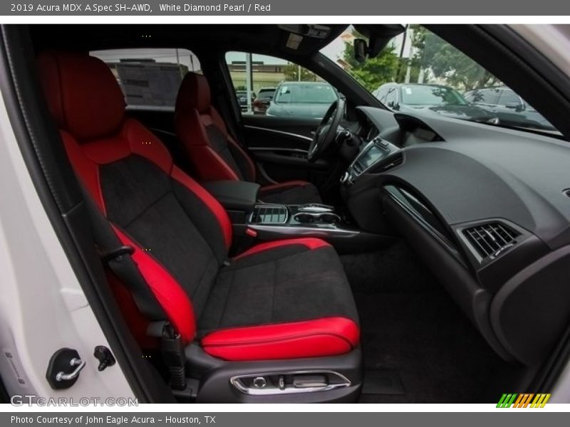 White Diamond Pearl / Red 2019 Acura MDX A Spec SH-AWD