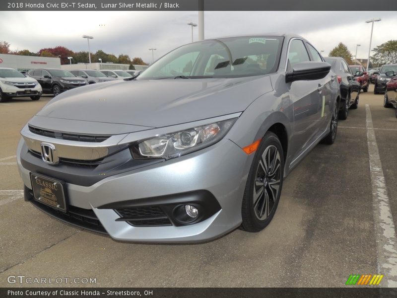 Lunar Silver Metallic / Black 2018 Honda Civic EX-T Sedan