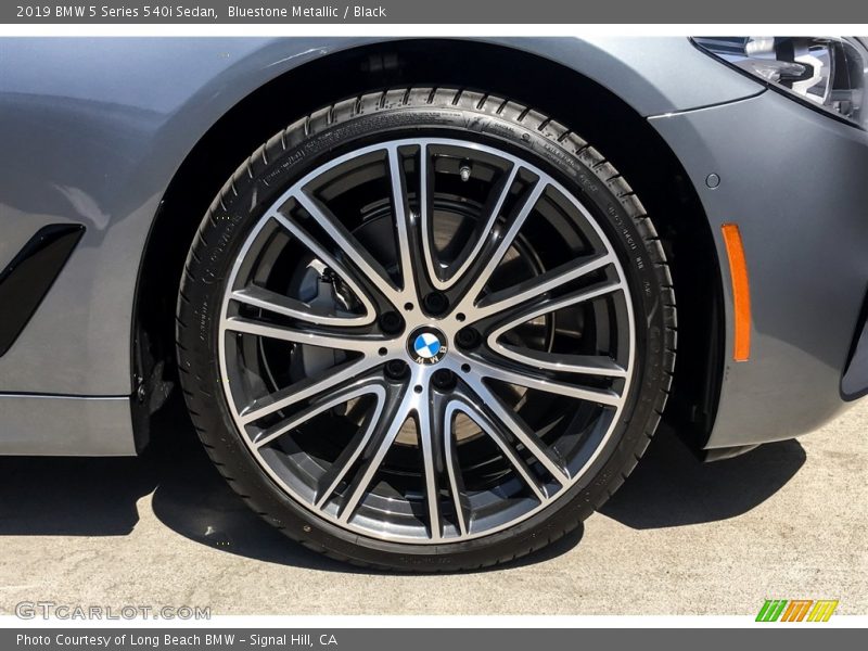 Bluestone Metallic / Black 2019 BMW 5 Series 540i Sedan
