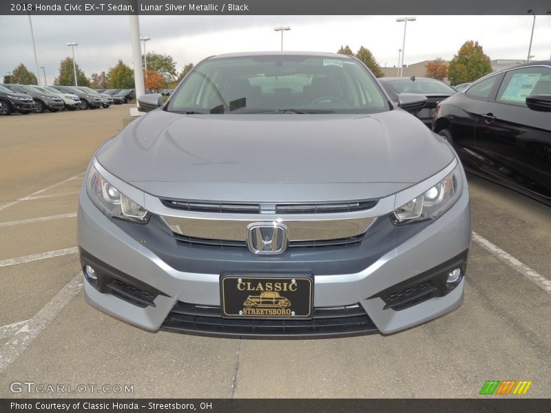 Lunar Silver Metallic / Black 2018 Honda Civic EX-T Sedan