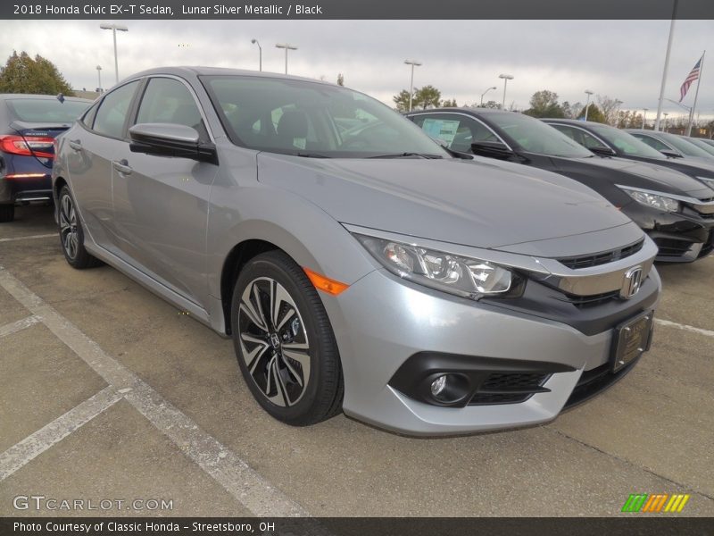 Lunar Silver Metallic / Black 2018 Honda Civic EX-T Sedan
