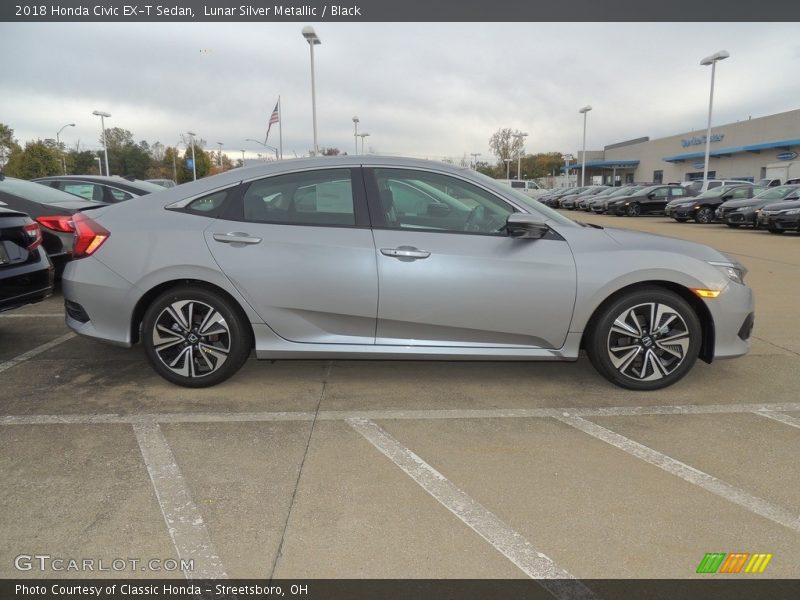 Lunar Silver Metallic / Black 2018 Honda Civic EX-T Sedan
