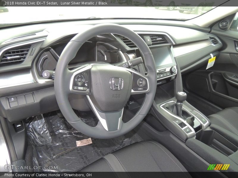 Lunar Silver Metallic / Black 2018 Honda Civic EX-T Sedan