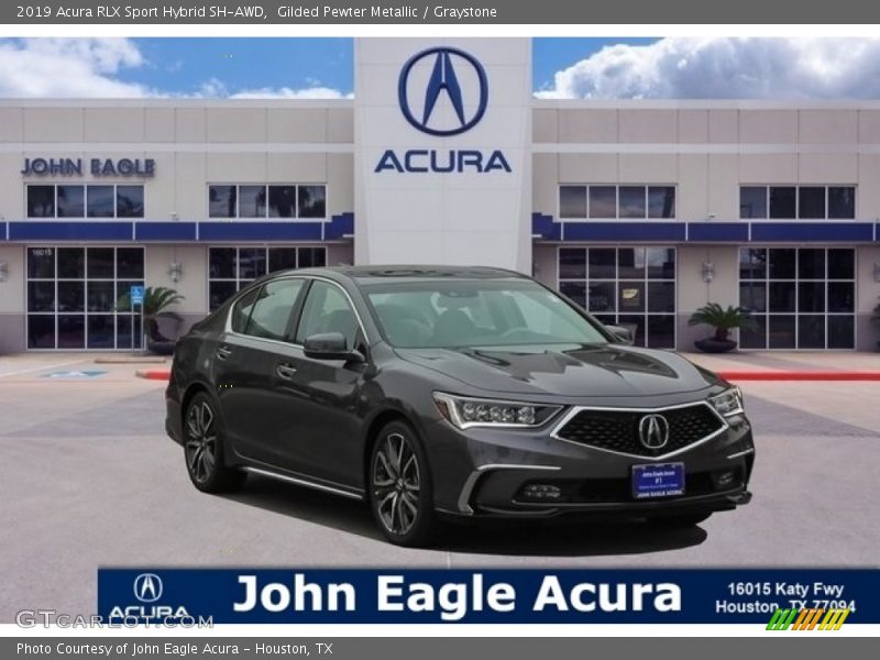 Gilded Pewter Metallic / Graystone 2019 Acura RLX Sport Hybrid SH-AWD