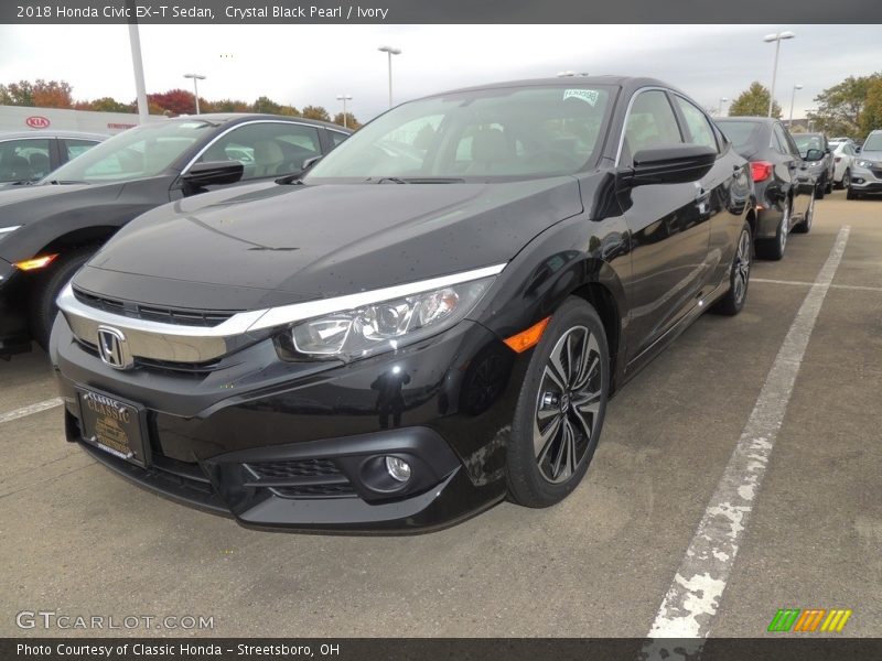 Crystal Black Pearl / Ivory 2018 Honda Civic EX-T Sedan