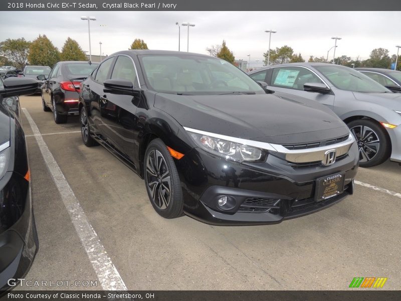 Crystal Black Pearl / Ivory 2018 Honda Civic EX-T Sedan