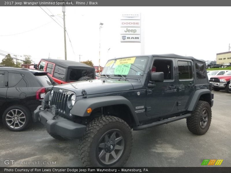 Rhino / Black 2017 Jeep Wrangler Unlimited Sport 4x4