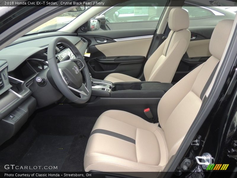 Crystal Black Pearl / Ivory 2018 Honda Civic EX-T Sedan