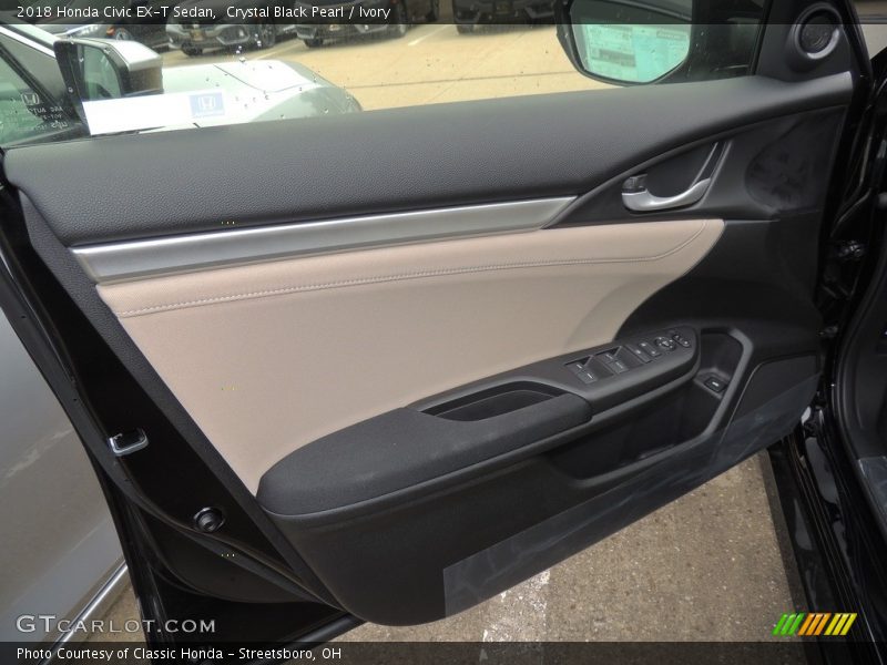 Crystal Black Pearl / Ivory 2018 Honda Civic EX-T Sedan