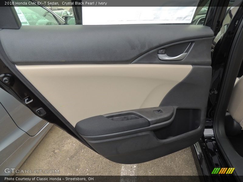 Crystal Black Pearl / Ivory 2018 Honda Civic EX-T Sedan