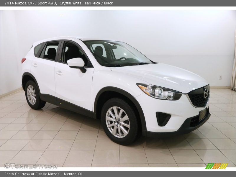 Crystal White Pearl Mica / Black 2014 Mazda CX-5 Sport AWD