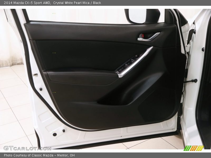 Crystal White Pearl Mica / Black 2014 Mazda CX-5 Sport AWD