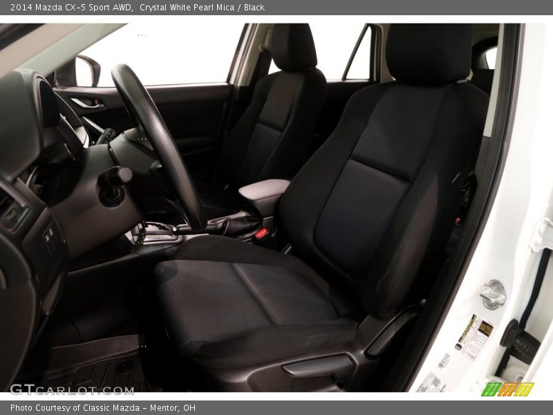Crystal White Pearl Mica / Black 2014 Mazda CX-5 Sport AWD