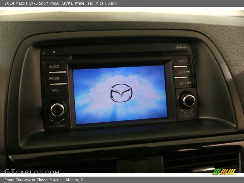Crystal White Pearl Mica / Black 2014 Mazda CX-5 Sport AWD
