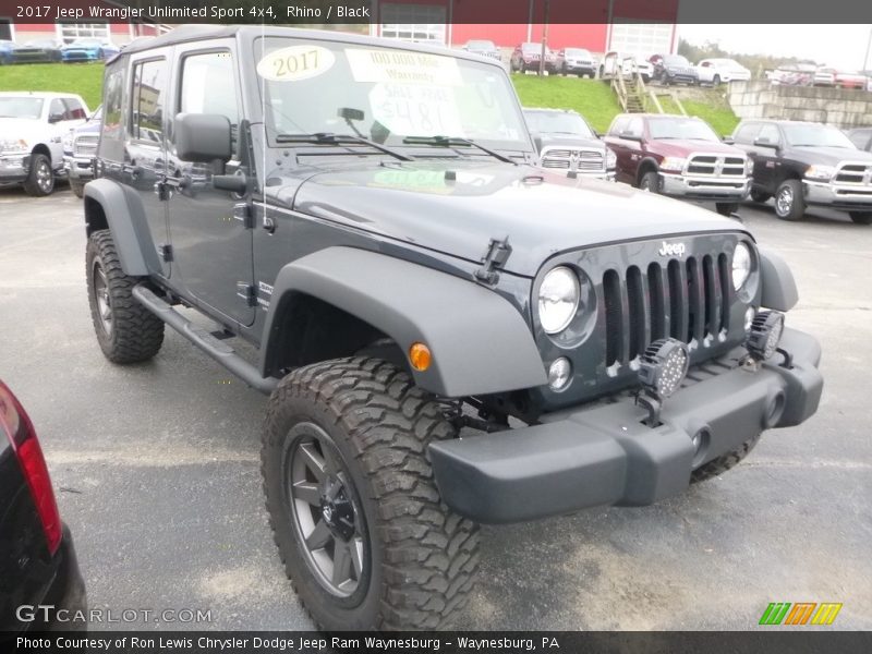 Rhino / Black 2017 Jeep Wrangler Unlimited Sport 4x4