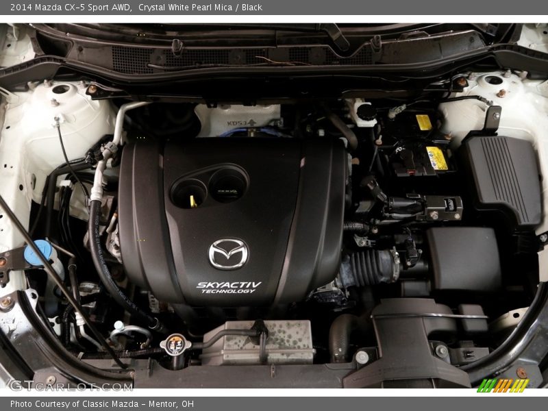 Crystal White Pearl Mica / Black 2014 Mazda CX-5 Sport AWD