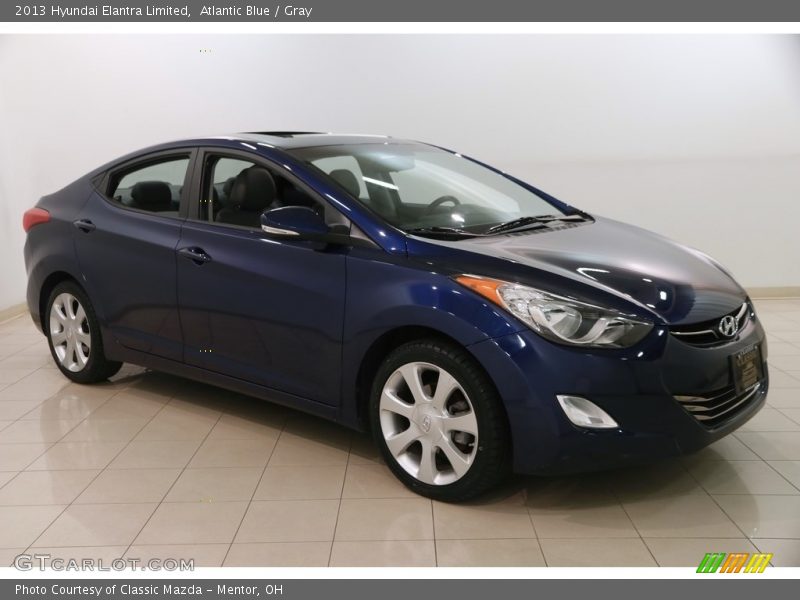 Atlantic Blue / Gray 2013 Hyundai Elantra Limited