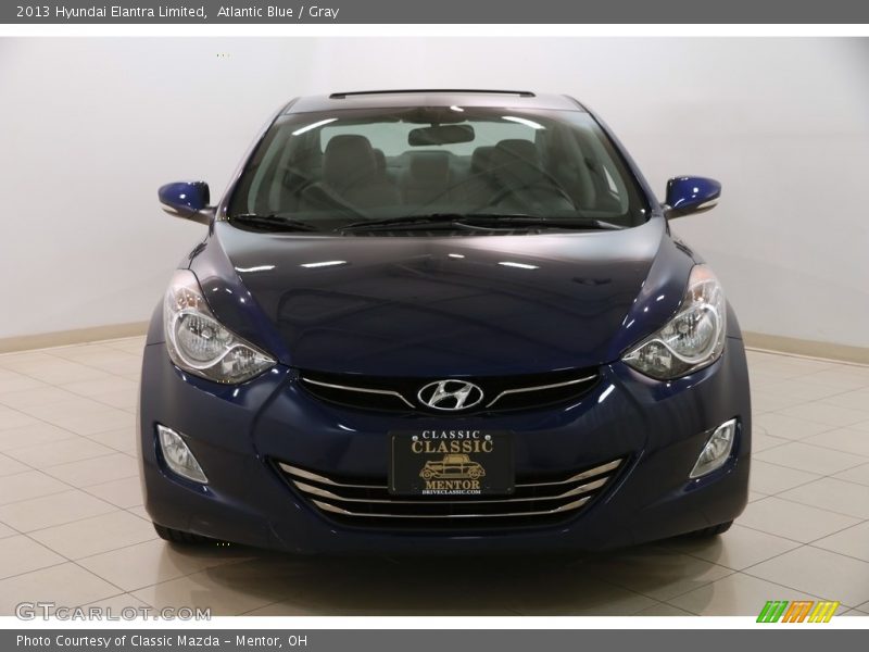 Atlantic Blue / Gray 2013 Hyundai Elantra Limited