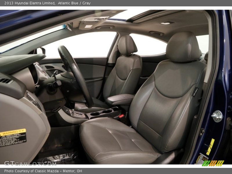 Atlantic Blue / Gray 2013 Hyundai Elantra Limited