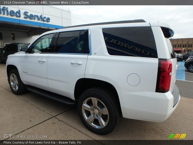 Summit White / Cocoa/Dune 2019 Chevrolet Tahoe LT 4WD