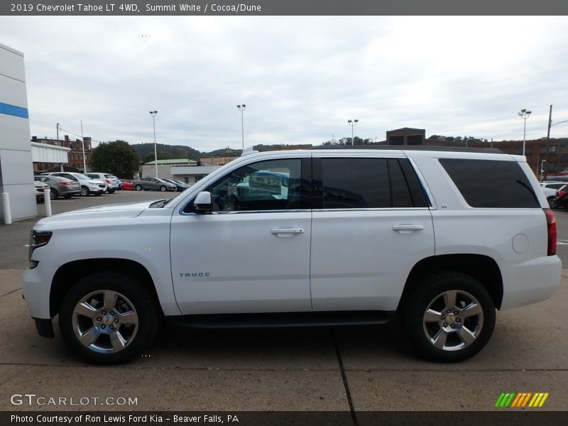 Summit White / Cocoa/Dune 2019 Chevrolet Tahoe LT 4WD