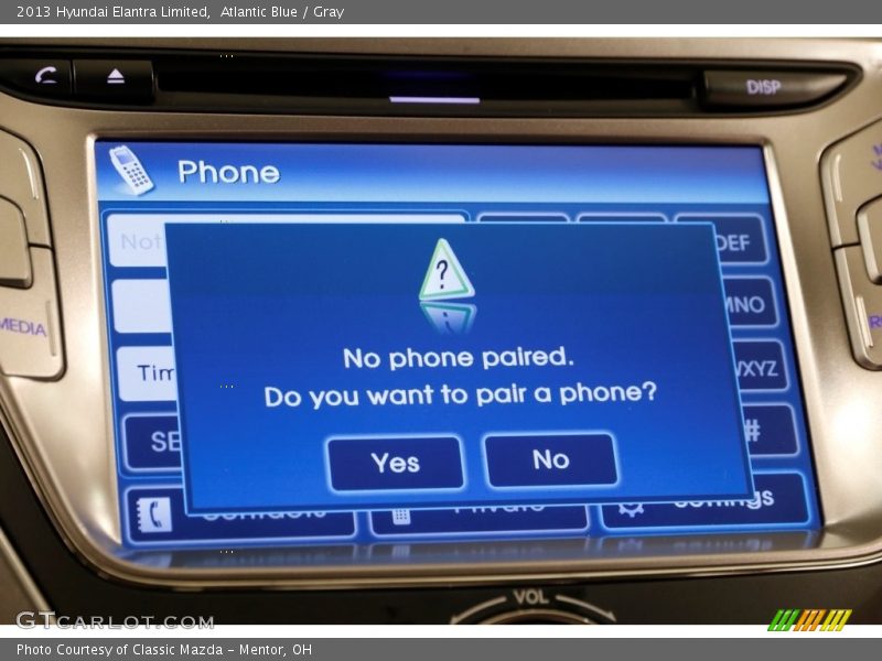 Atlantic Blue / Gray 2013 Hyundai Elantra Limited