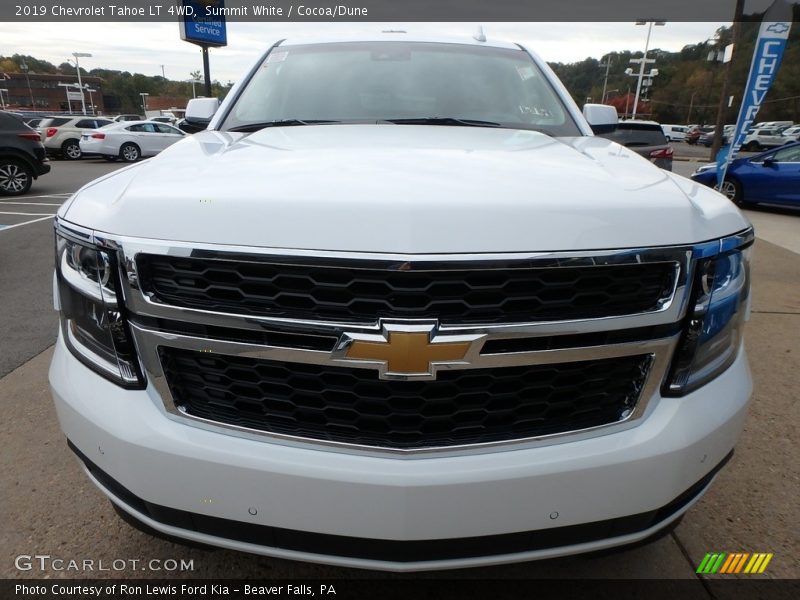 Summit White / Cocoa/Dune 2019 Chevrolet Tahoe LT 4WD
